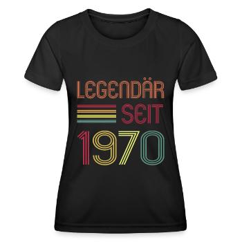 Lebende Legende seit 1970 - Frauen Funktions-T-Shirt - Schwarz - Vorne - AI Model Female 172 light (172cm)