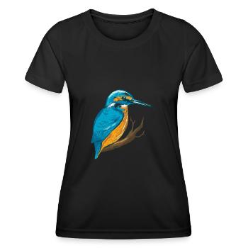 Eisvogel Vogelbeobachter Naturschutz Vögel Natur - Frauen Funktions-T-Shirt - Schwarz - Vorne - AI Model Female 172 light (172cm)