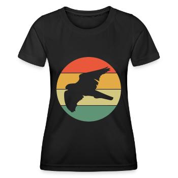 Falknerei Geschenkidee Falkner Beizjagd Greifvogel - Frauen Funktions-T-Shirt - Schwarz - Vorne - AI Model Female 172 light (172cm)