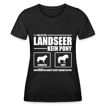 LANDSEER kein Pony Wilsigns Hundespruch Hund - Frauen Funktions-T-Shirt - Schwarz - Vorne - AI Model Female 172 light (172cm)