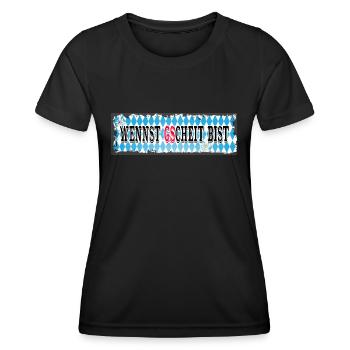 GS Abenteuer Boxer Motorrad bayrischer Spruch - Frauen Funktions-T-Shirt - Schwarz - Vorne - AI Model Female 172 light (172cm)