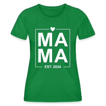 Mama Est 2024 - Frauen Funktions-T-Shirt - Kelly Green - Vorne - AI Model Female 172 dark (172cm)