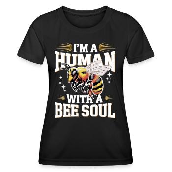 abeille abeille apicultrice abeille abeille - T-shirt sport Femme - noir - Devant - AI Model Female 172 light (172cm)