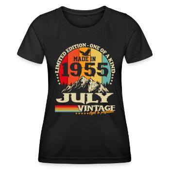 Vintage Luglio 1955 Vintage Retrò Compleanno - Maglietta sportiva per donna - nero - Fronte - AI Model Female 172 light (172cm)