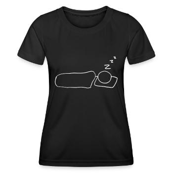 Dormir nuit - T-shirt sport Femme - noir - Devant - AI Model Female 172 light (172cm)