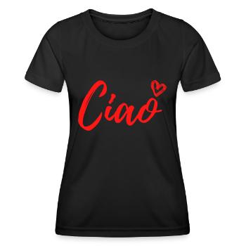 Ciao - Frauen Funktions-T-Shirt - Schwarz - Vorne - AI Model Female 172 light (172cm)