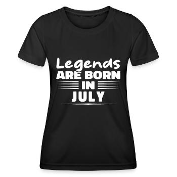 Die Legenden werden im Juli geboren - Frauen Funktions-T-Shirt - Schwarz - Vorne - AI Model Female 172 light (172cm)