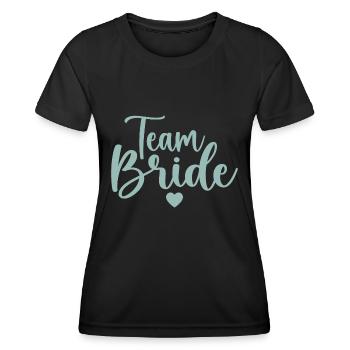 Team bride - Women's Functional T-Shirt - black - Front - AI Model Female 172 light (172cm)