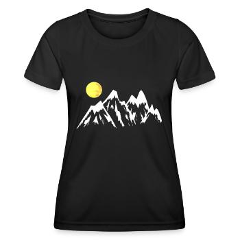Mountain Mountains Mountains Nature Alps Peaks Alm Swiss - Women's Functional T-Shirt - black - Front - AI Model Female 172 light (172cm)