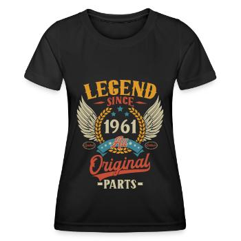 Légende depuis 1961 Vintage Cadeau d’anniversaire - T-shirt sport Femme - noir - Devant - AI Model Female 172 light (172cm)