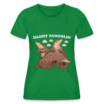 Daddy Pangolin - Women's Functional T-Shirt - kelly green - Front - AI Model Female 172 dark (172cm)