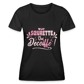Beste Schwester, die Haarschnitte Geschenkidee Schwester - Frauen Funktions-T-Shirt - Schwarz - Vorne - AI Model Female 172 light (172cm)