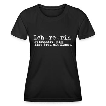 Lehrerin mit Klasse - Frauen Funktions-T-Shirt - Schwarz - Vorne - AI Model Female 172 light (172cm)