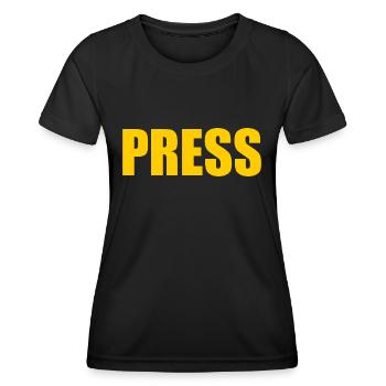 Press - Women's Functional T-Shirt - black - Front - AI Model Female 172 light (172cm)