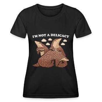 Je ne suis pas un pangolin délicat - T-shirt sport Femme - noir - Devant - AI Model Female 172 light (172cm)