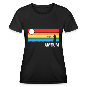 Amrum Nordsee Nordfriesische Insel Geschenk - Frauen Funktions-T-Shirt - Schwarz - Vorne - AI Model Female 172 light (172cm)