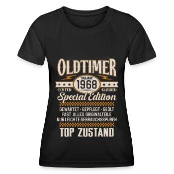 Oldtimer Baujahr Jahrgang 1968 Geburtstag Geschenk - Frauen Funktions-T-Shirt - Schwarz - Vorne - AI Model Female 172 light (172cm)