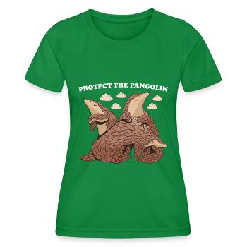 Protect The Pangolin Pangolin - Frauen Funktions-T-Shirt - Kelly Green - Vorne - AI Model Female 172 dark (172cm)