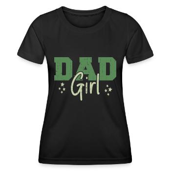 Girl Dad - T-shirt sport Femme - noir - Devant - AI Model Female 172 light (172cm)