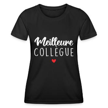 Meilleure Collègue - T-shirt sport Femme - noir - Devant - AI Model Female 172 light (172cm)