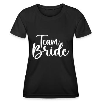 Team bride - Women's Functional T-Shirt - black - Front - AI Model Female 172 light (172cm)