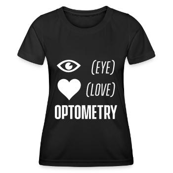 Optiker Optik Optometrie Optometrist Augenoptiker - Frauen Funktions-T-Shirt - Schwarz - Vorne - AI Model Female 172 light (172cm)