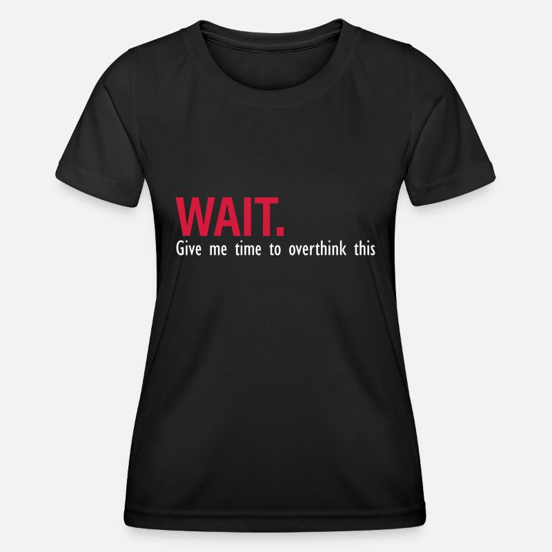 time to think about it - Women's Functional T-Shirt - black