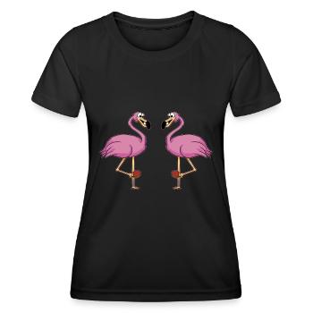 Tischtennis Outfit Damen Katze - Frauen Funktions-T-Shirt - Schwarz - Vorne - AI Model Female 172 light (172cm)