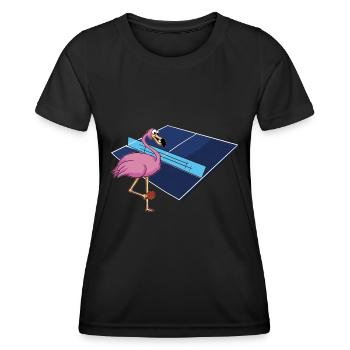 Tischtennis Outfit Damen Katze - Frauen Funktions-T-Shirt - Schwarz - Vorne - AI Model Female 172 light (172cm)