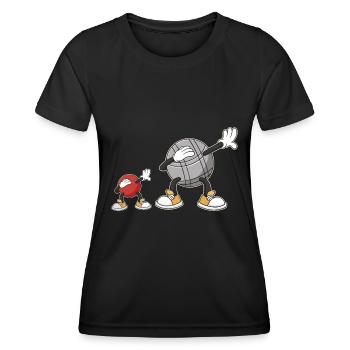 Dabbing Boulekugeln für Bouler boulen Boulesport - Frauen Funktions-T-Shirt - Schwarz - Vorne - AI Model Female 172 light (172cm)