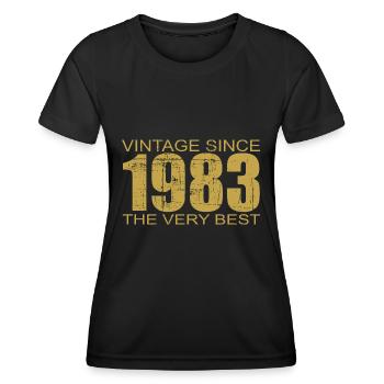 40th birthday Vintage since 1983 the very best - Women's Functional T-Shirt - black - Front - AI Model Female 172 light (172cm)