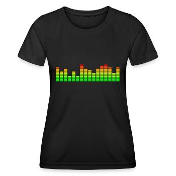 Musik Equalizer & visualizer - Frauen Funktions-T-Shirt - Schwarz - Vorne - AI Model Female 172 light (172cm)