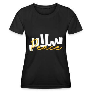 Salam paix - T-shirt sport Femme - noir - Devant - AI Model Female 172 light (172cm)