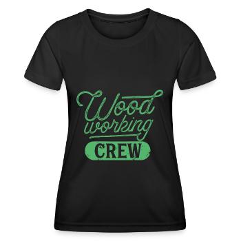 Woodworkers Team Forestworkers Woodcutter - Women's Functional T-Shirt - black - Front - AI Model Female 172 light (172cm)