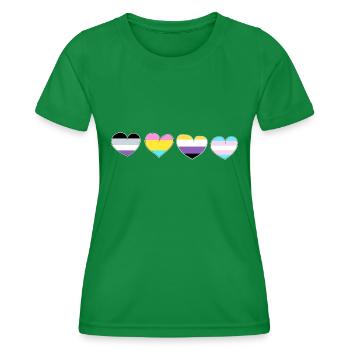LGBT Pride - T-shirt sport Femme - vert - Devant - AI Model Female 172 dark (172cm)
