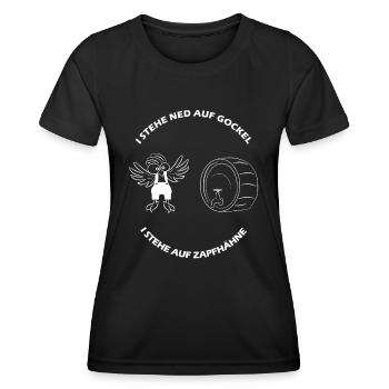 Hühnchen oder Bier worauf steht man mehr - Frauen Funktions-T-Shirt - Schwarz - Vorne - AI Model Female 172 light (172cm)