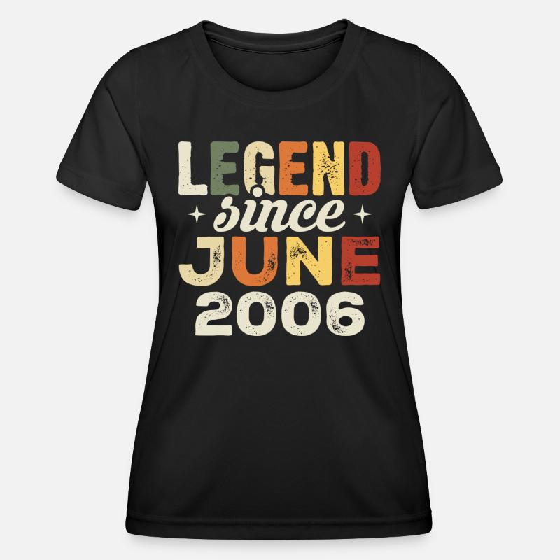 Juni 2006 Geburtstagsgeschenk Juni 2006 Juni 2006 - Frauen Funktions-T-Shirt - Schwarz