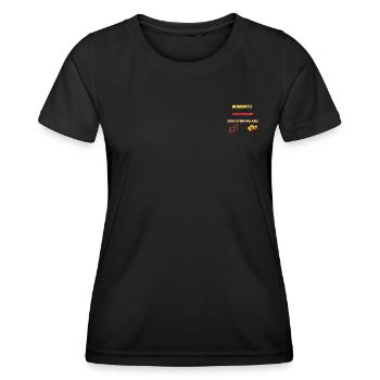 Bumuntu leadership Education solaire - Mandombé - T-shirt sport Femme - noir - Devant - AI Model Female 172 light (172cm)