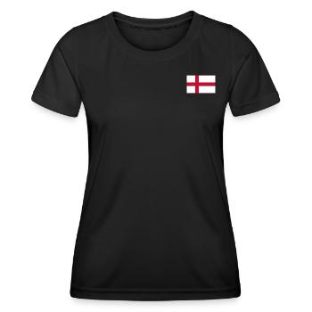 Drapeau de l’Angleterre - T-shirt sport Femme - noir - Devant - AI Model Female 172 light (172cm)