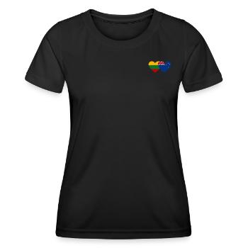 Lithuania New Zealand flag - Women's Functional T-Shirt - black - Front - AI Model Female 172 light (172cm)