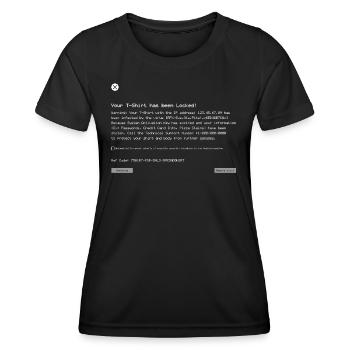 Lustiger Virenfehler Computer - Frauen Funktions-T-Shirt - Schwarz - Vorne - AI Model Female 172 light (172cm)