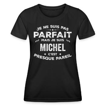 Michel Ein Vorname, eine Geschichte, eine Persönlichkeit - Frauen Funktions-T-Shirt - Schwarz - Vorne - AI Model Female 172 light (172cm)