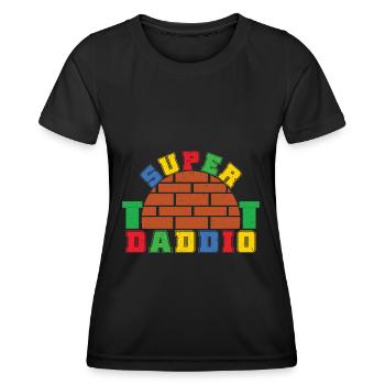 Drôle de Super Daddio - T-shirt sport Femme - noir - Devant - AI Model Female 172 light (172cm)