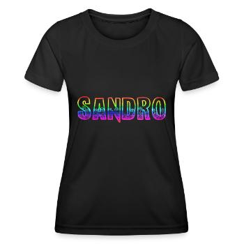 sandro rs arc-en-ciel - T-shirt sport Femme - noir - Devant - AI Model Female 172 light (172cm)
