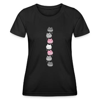 Demigirl - Demigirl Pride - Demigirl Flag - Frauen Funktions-T-Shirt - Schwarz - Vorne - AI Model Female 172 light (172cm)