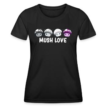 Asexual - Asexual Pride - Asexual Flag - Frauen Funktions-T-Shirt - Schwarz - Vorne - AI Model Female 172 light (172cm)