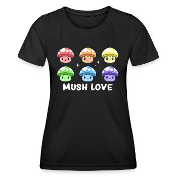 Gay - Gay Pride - Gay Flag - Cute Gay - Gay Love - Frauen Funktions-T-Shirt - Schwarz - Vorne - AI Model Female 172 light (172cm)
