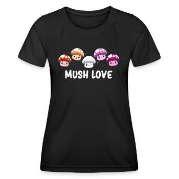 Lesbienne - Drapeau lesbien - Mois de la fierté lesbienne - T-shirt sport Femme - noir - Devant - AI Model Female 172 light (172cm)