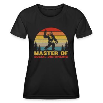 Introvert - Introvert Bigfoot - Funny Introvert - Frauen Funktions-T-Shirt - Schwarz - Vorne - AI Model Female 172 light (172cm)