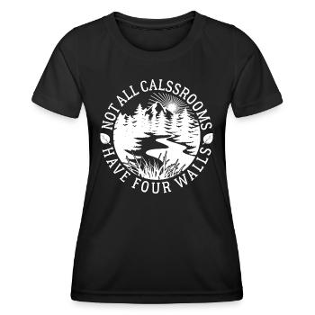 Toutes les salles de classe n’ont pas quatre murs - Natur - T-shirt sport Femme - noir - Devant - AI Model Female 172 light (172cm)